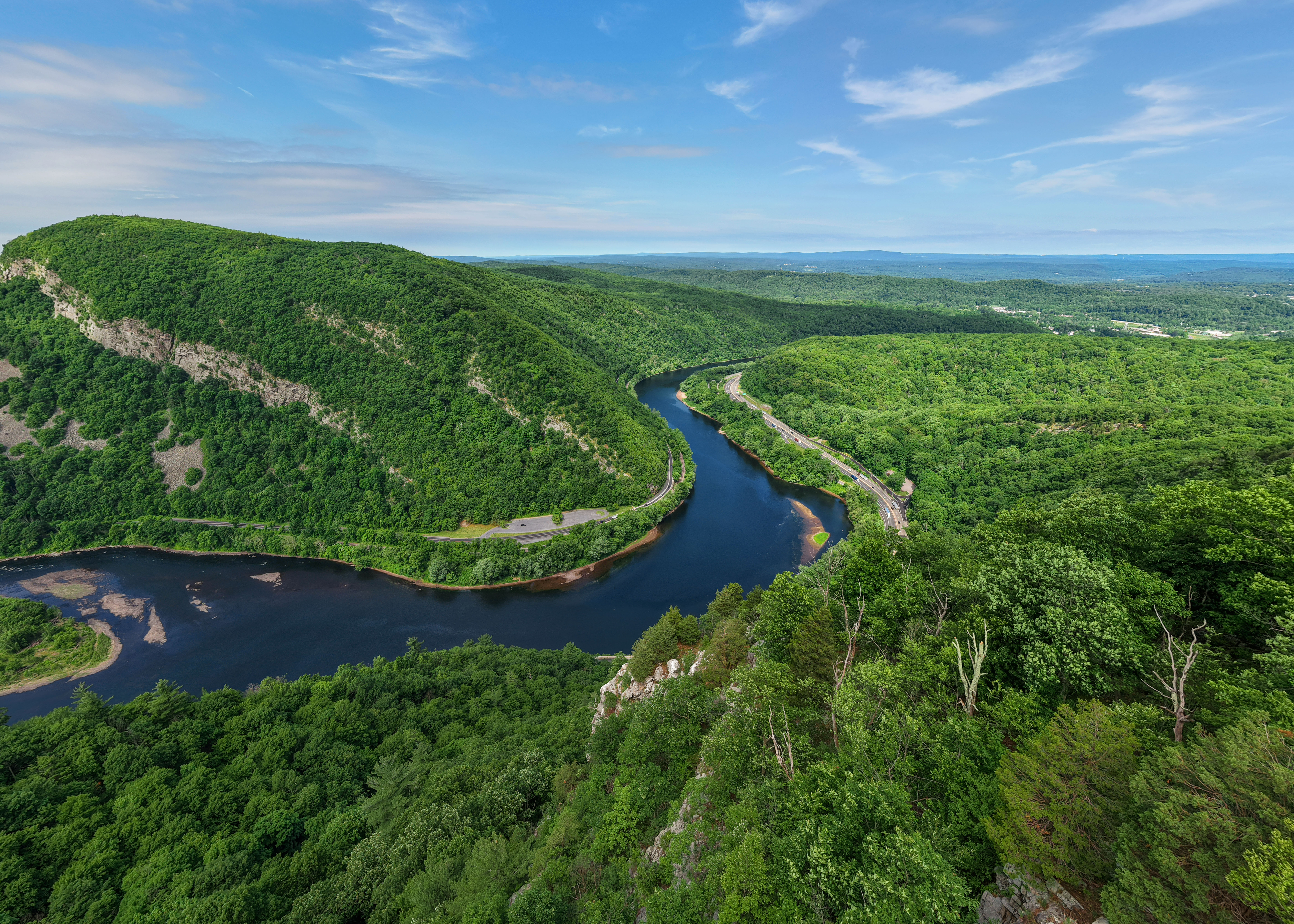 Aerial view of the Delaware Water Gap